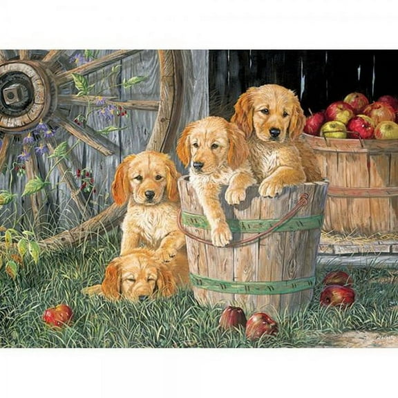 Outset Media Games OM54638 Puppy Pail 350 pc Family Puzzle
