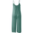 thumbnail image 5 of Women Solid Jumpsuit Pajamas Casual Sling Wide Leg Long Pants, 5 of 6