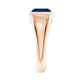 thumbnail image 3 of ANGARA Lab Grown 3.4 Ct Emerald-Cut Blue Sapphire Signet Ring for Women in 14K Rose Gold (Size-10x8mm) | September Birthstone, Anniversary, Jewelry Gift for Women | Lab-Grown Blue Sapphire Ring, 3 of 7