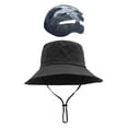 thumbnail image 2 of Sombrero de pescador con cuerdas Sombrero plegable de ala ancha con inserto de sombrero protector Sombrero para el sol con Negro, 2 of 9
