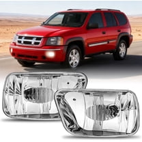 Nilight Fog Lights Assembly Compatible with 2002 2003 2004 2005 2006 2007 2008 2009 Chevy Trailblazer 2003-2008 Isuzu Ascender Bumper Lights w/12V 27W Bulbs (NOT Fit 2007-2009 TRAILBLAZER SS Models)