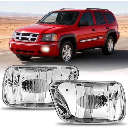 Nilight Fog Lights Assembly Compatible with 2002 2003 2004 2005 2006 2007 2008 2009 Chevy Trailblazer 2003-2008 Isuzu Ascender Bumper Lights w/12V 27W Bulbs (NOT Fit 2007-2009 TRAILBLAZER SS Models)