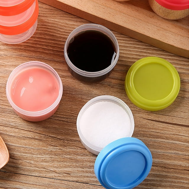 Multipurpose Plastic Craft Storage Containers with Removable Tray, Clear Plastic Storage Box with Lid & Handle, Easy Carry & Stack Small Storage Container, 1 Pcs, 6.29x5.51"(Orange)