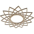 thumbnail image 2 of Ekena Millwork 16"OD x 6 1/8"ID x 1/4"T Eleanor Wood Fretwork Pierced Ceiling Medallion, Red Oak, 2 of 3