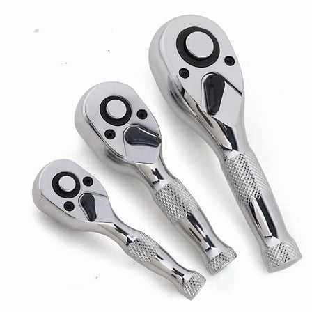 Ratchet Set, 1/4", 3/8", 1/2" Drive Ratchet Handle Wrench 72-Tooth Quick-Release Reversible, Gift for Men Mechanic Hand Tools