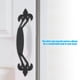 thumbnail image 3 of Carbon Steel Durable Door Pull Handle, Strong Barn Door Handle, For Gates Black Doors 10.94x2.76x1.3in, 3 of 8