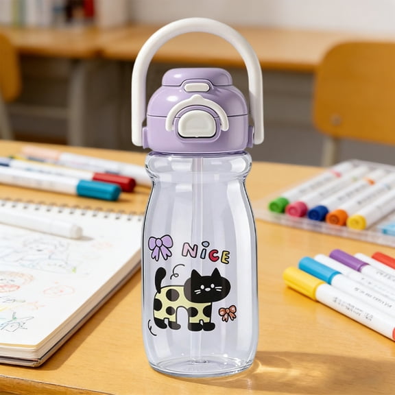 700ml High Appearance Straw Cup, Heat Resistant Water Bottle with Silicone Straw, Portable Insulated Travel Mug for Adults Kids, Summer Leak Proof Tumbler for Gym School or Office