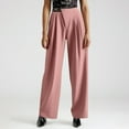 thumbnail image 2 of HJYCHN Women Elevated High Waist Wide-Leg Trousers Straight Leg Pants with Functional Pockets Comfortable Business Casual Pants RD1 XL, 2 of 4