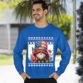 thumbnail image 3 of Christmas Sweatshirt, Patriotic Home of the Brave Gnome Sweatshirt, Military Support Holiday Sweatshirt, Unique Gnome Lover Gift for Women & Men, 3 of 5