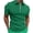 Green2, variant on ameIAEA Men's Short Sleeve Zipper Shirt Short Sleeve Golf Collared Shirt Solid Color Casual Tops