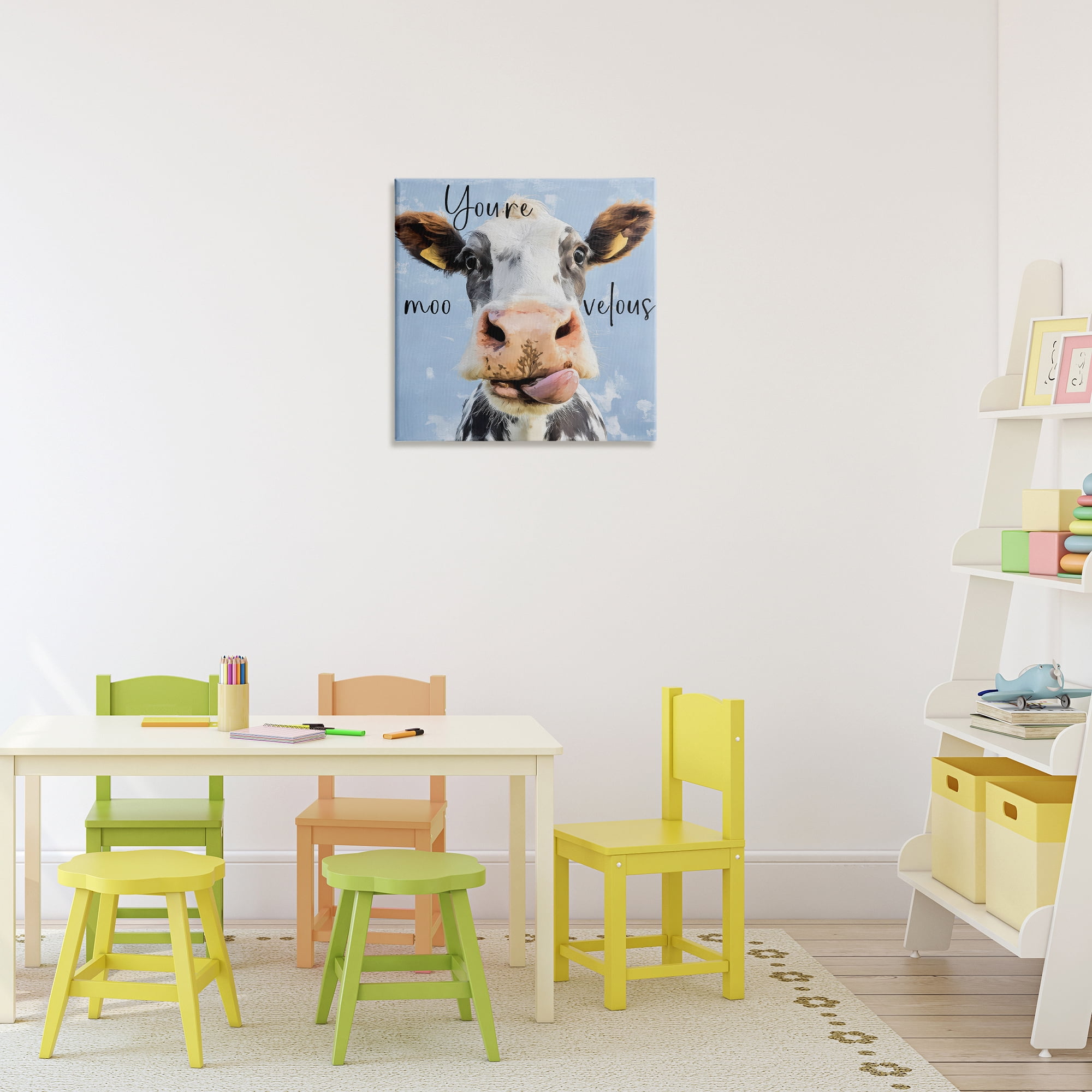 Stupell Industries You're Moo-velous Cow Canvas Wall Art, design by Kim Curinga