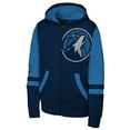 thumbnail image 2 of Youth Outerstuff  Navy Minnesota Timberwolves Straight to the League Full-Zip Hoodie, 2 of 3