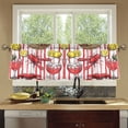 thumbnail image 4 of Yayeee Kitchen Curtains Tier Set of 2 Light Filtering 57"x24" Over Sink Window Panels, Red Lobster, 4 of 7