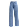 thumbnail image 7 of Wutalume High Waisted Jeans for Women Loose Straight Leg, Casual Trouser Style Denim Pants, Comfort Fit for Relaxed Everyday Wear,Sky Blue 2XL, 7 of 7
