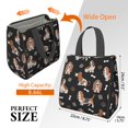 thumbnail image 3 of Basset Hounds with Bones and Presents Insulated Lunch Bag for Women & Adults,Large Portable Soft Cooler Lunch Bag,Thermal Food Storage Tote with Pearl Cotton,8.66L,8.75x5.75x9.5 Inch, 3 of 6