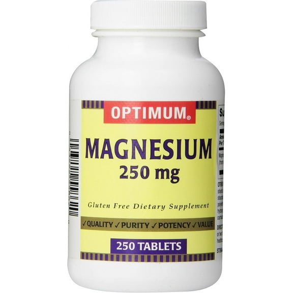 Optimum Magnesium Tablets, 250 mg, 250 Count