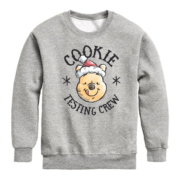 Disney Winnie The Pooh - Christmas Cookie Testing Crew - Toddler & Youth Crewneck Fleece Sweatshirt