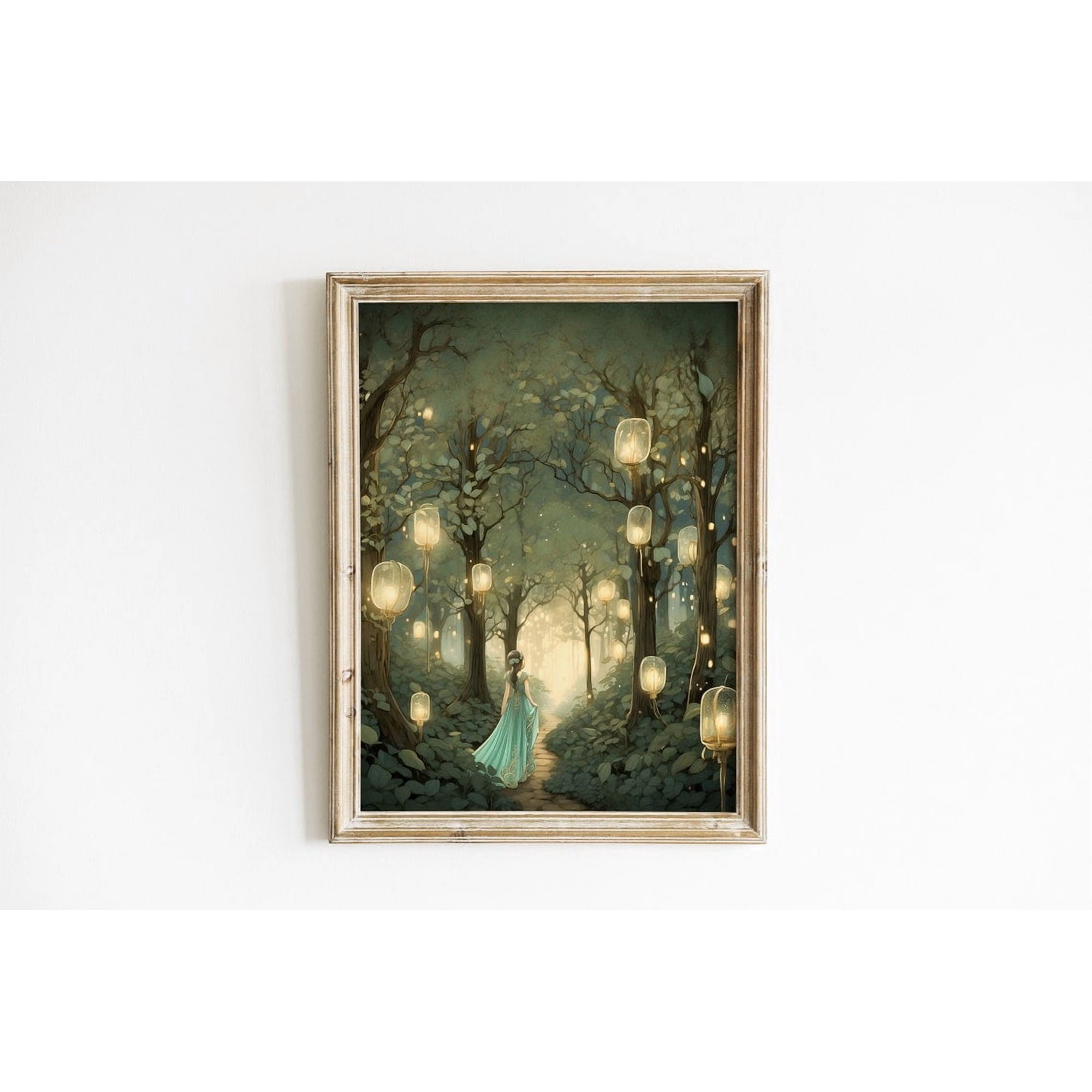 Enchanting Princess Forest Wall Art Print Magical Fairytale Art And Home Decor