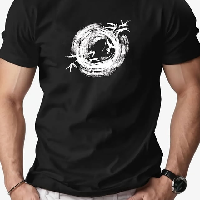 Men's Solid Color Short Sleeve T-Shirt - Summer Casual Round Neck Short Length Solid Color Tee Suitable for Hot Weather, Casual Attire & Layering - Hand Washable Basic Top