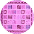 thumbnail image 1 of Ahgly Company Indoor Round Oriental Purple Modern Area Rugs, 6' Round, 1 of 4