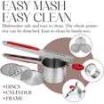 thumbnail image 3 of Bellemain Large Potato Ricer Stainless Steel Potato Masher for Mashed Potatoes, 15 oz Capacity Red, 3 of 6