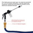 thumbnail image 4 of 1pc Portable High-Pressure Hose Spray Gun with 3/4" and 1/2" Quick Connect Adapters, Adjustable Thick Rod Spray, Multi-Functional Garden Hose Nozzle|Spray Pattern | Durable Plastic Construction, 4 of 11