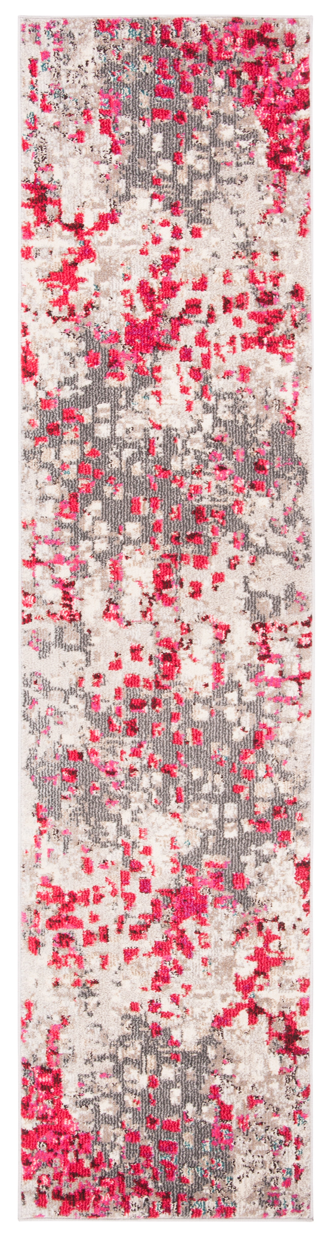 Safavieh Madison Candelario Abstract Runner Rug, Gray/Red, 2'2" x 8'