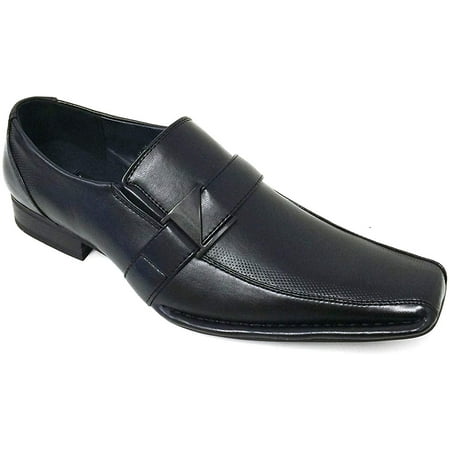 

Men s Dress Shoes Fashion Elastic Slip On Buckle Formal Casual Loafers