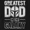 thumbnail image 2 of Men's Star Wars: The Mandalorian Distressed Greatest Dad in the Galaxy Graphic Tee Black 2X Large, 2 of 5