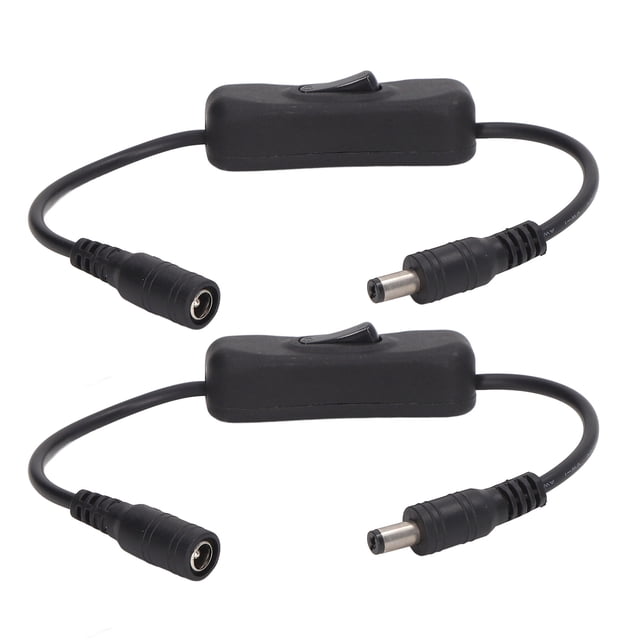 Cable macho hembra de CC, 2 piezas Cable de alimentación de CC en línea Cable de alimentación de CC en línea Cable de alimentación de CC con interruptor Funcionalidad versátil