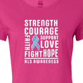 thumbnail image 4 of Inktastic ALS Awareness Strength Courage Support Women's T-Shirt, 4 of 5