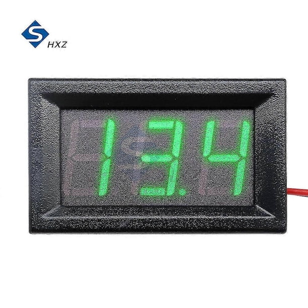 Voltímetro digital de 0,56" CC de 4,5 V a 30 V, medidor de panel de voltaje rojo/azul para vehículos eléctricos, motocicletas y automóviles de 6 V y 12 V s202412245115