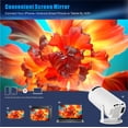 thumbnail image 2 of Mini Proyector Inteligente 4K WiFi 6 Bluetooth 5 Android Portátil 180-130 Pulgadas Piedra Clave Auto, 2 of 7
