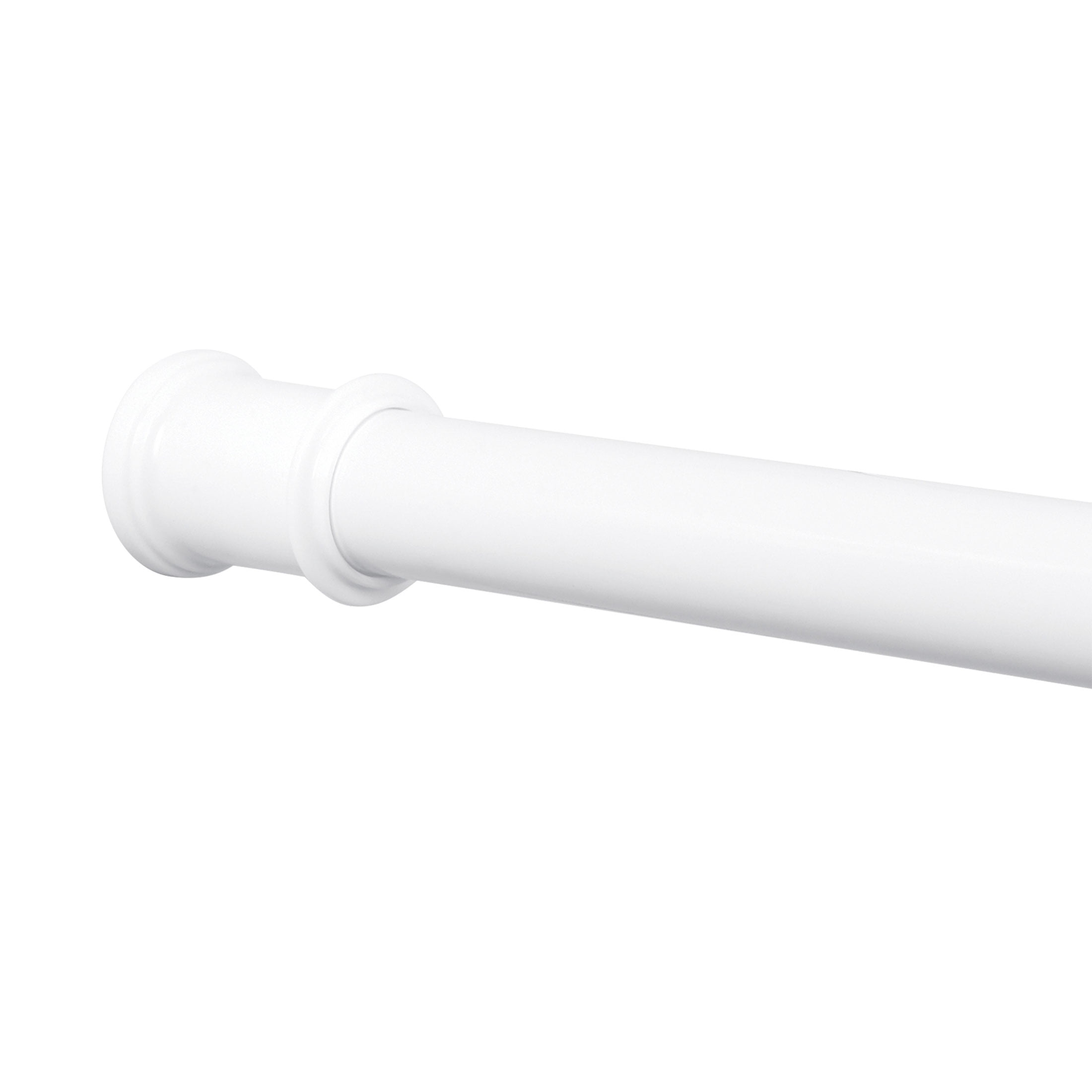 Mainstays Adjustable Tension Shower Curtain Rod, 36" - 60", Easy to Install, No Drilling, White