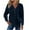 Dark Blue-01, variant on HTNBO Hoodies for Women Oversized Waffle Knit Long Sleeve Button Down Shirt V Neck Crochet Tunic Pullover Sweaters