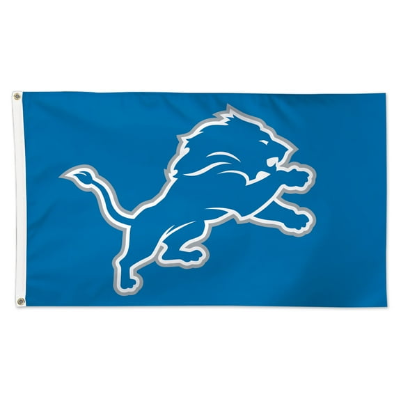 WinCraft Detroit Lions Single-Sided 3' x 5' Deluxe Mascot Flag