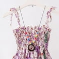 thumbnail image 3 of Hiijoy Toddler Girls Bohemian Beach Dress Summer Smocked Dress With Tie Straps, Sizes 1-9, 3 of 4