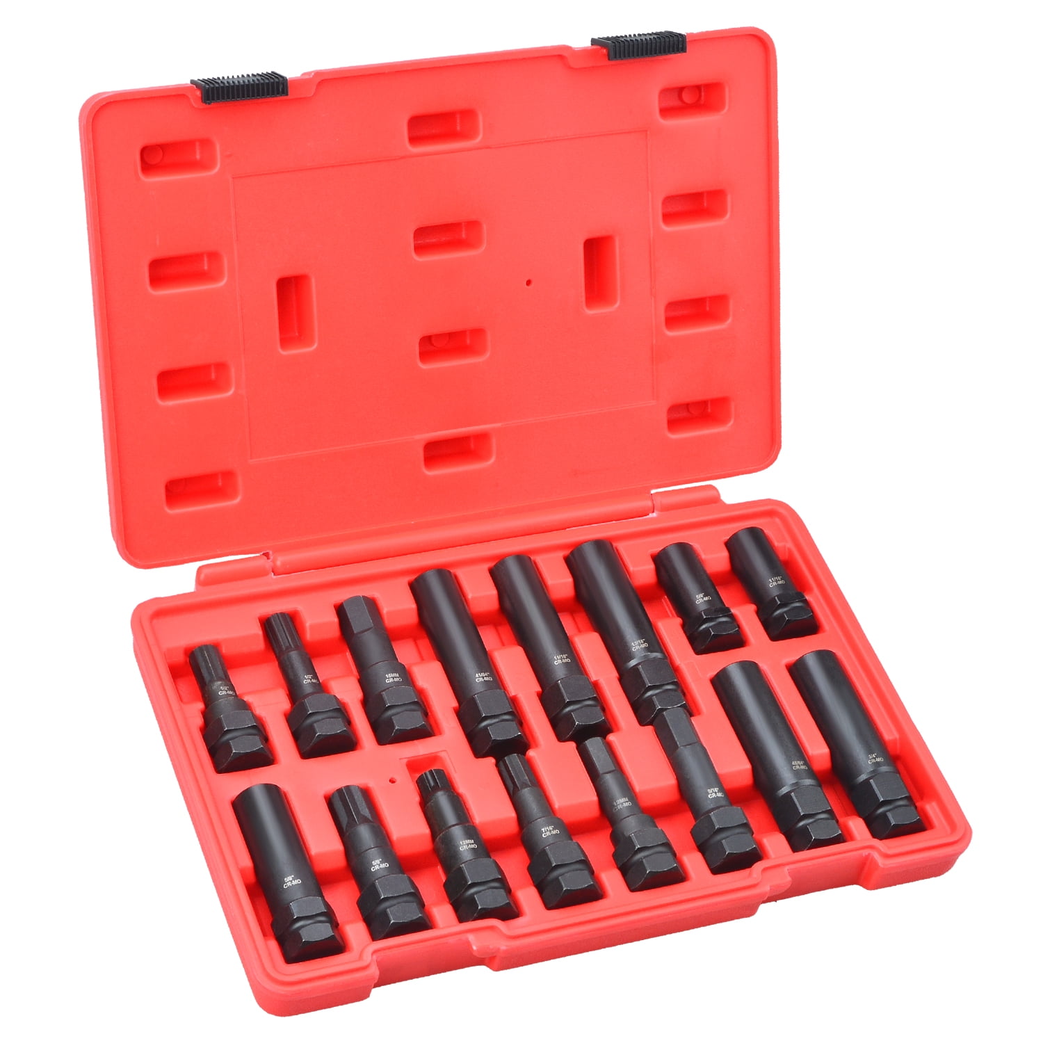 16pcs Wheel Lock Key Removal Tool Kit Locking Lug Nut Master Set