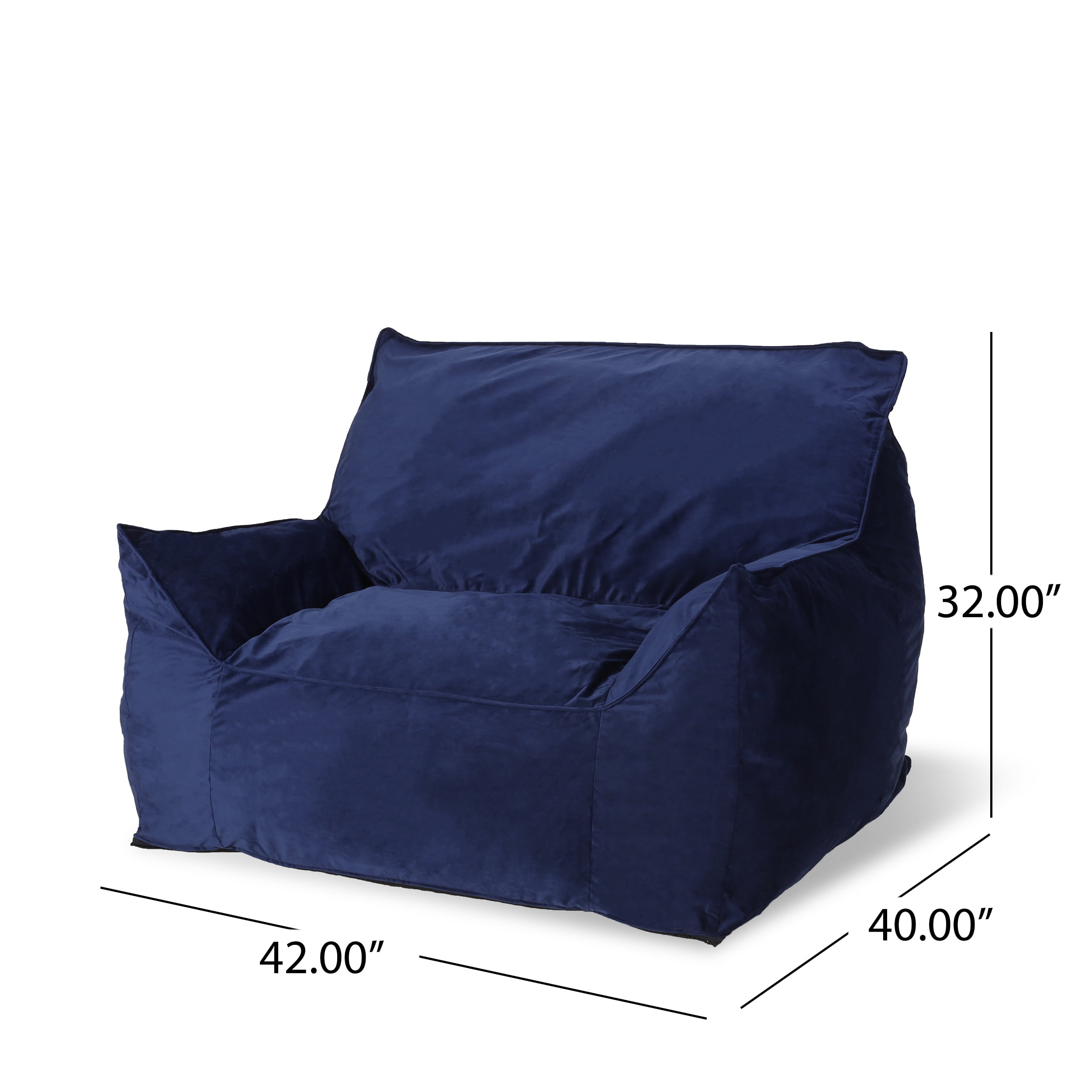 Aukfa Bean Bag Chair, Lazy Floor Sofa Couch for Adults Kids, Accent Sofa Chair for Gaming Reading Relaxing, Blue