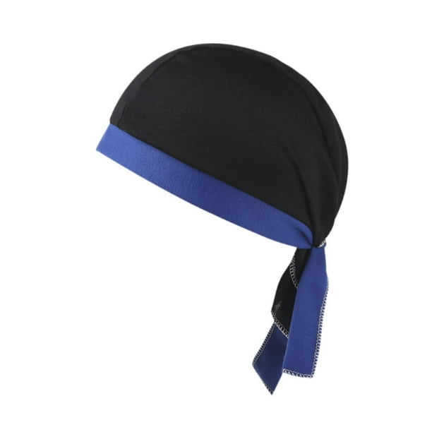 Gorra de ciclismo con calavera, protección solar, transpirable, bandana, casco Azul