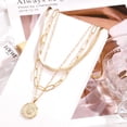 thumbnail image 5 of Turandoss 14K Gold Plated Coin Pendant Necklaces for Women Dainty Coin Pedant Medallion Chunky Stack Necklace Snake Chain Choker Necklace Gold Coin Jewelry Set for Women Her, 5 of 7