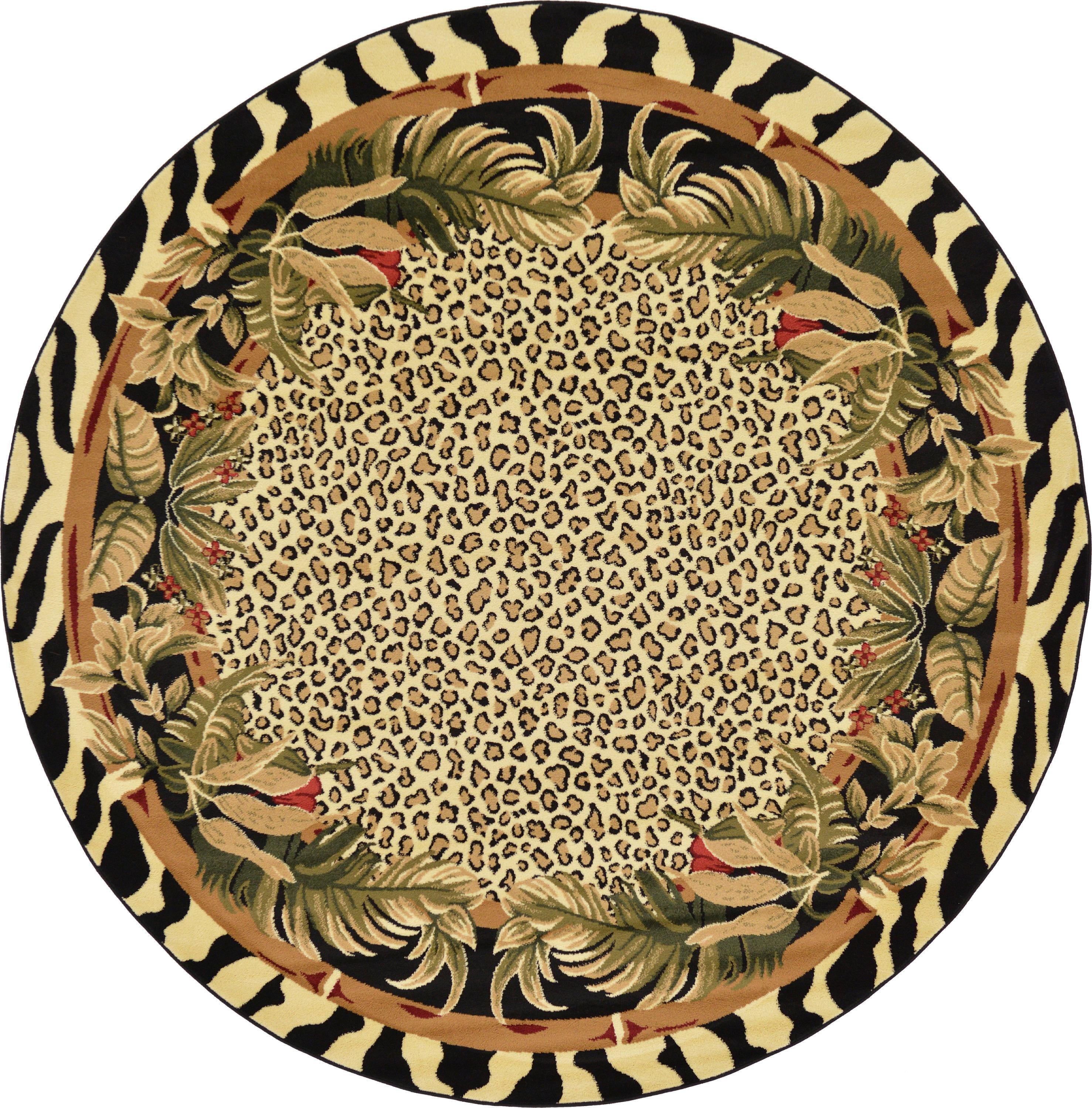 Unique Loom Jungle Wildlife Modern Animal Print Area Rug or Runner