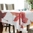 thumbnail image 5 of Yayeee Tablecloths 54" x 72" Rectangle Wrinkle Resistant Party Table Cover, White Autumn Leaves, 5 of 8