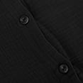 thumbnail image 6 of BLVB Cotton Linen Shirts for Women Long Sleeve V Neck Collared Work Tops Comfy Pockets Office Blouses T Shirts Black, 6 of 7