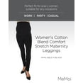 thumbnail image 2 of Women's MeMoi MA-006 Cotton Maternity Leggings (Black L), 2 of 7