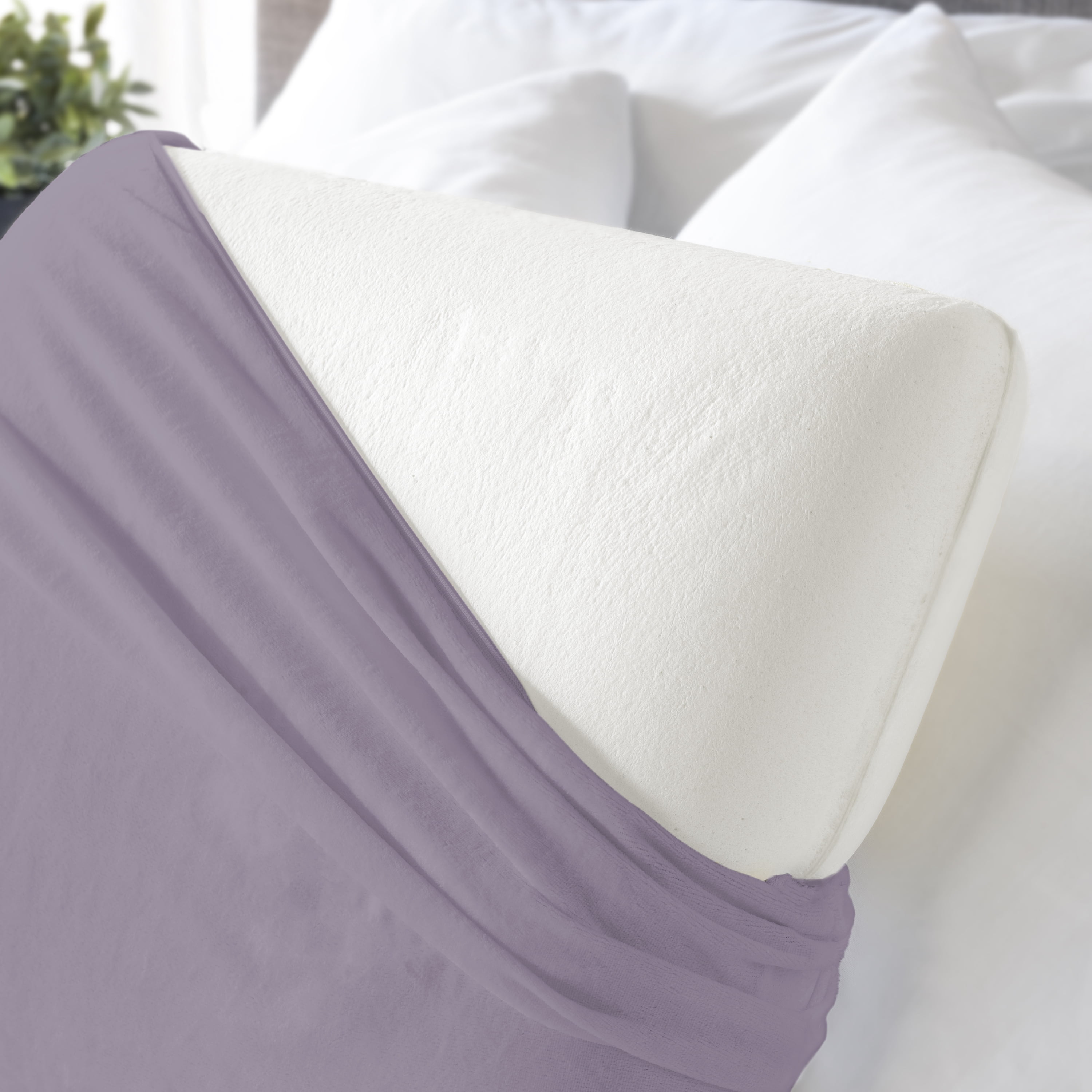 Mainstays Memory Foam Bed Pillow, Standard/Queen, 2 Pack