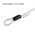 thumbnail image 2 of Uxcell 2.5mmx1.5m Coated Security Steel Cable Luggage Lock Wire Rope Double Loop Transparent, 2 of 5