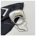 thumbnail image 3 of Bolso de mano GSYPS acrílico con forma de luna para mujer plateado, 3 of 6