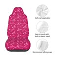 thumbnail image 4 of Wukai Breast Cancer Awareness6 Full Set Car Seat Covers with Soft Padding Universal Auto Front Seats Protector and Cushion Mat, 4 of 5