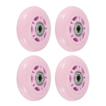 Uxcell 2.8" OD Inline Skate Wheels with Bearings 82A Skate Replacement, Light Pink 4 Pack
